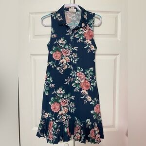 -LAURA ASHLEY Golf Floral Sleeveless Dress Size M